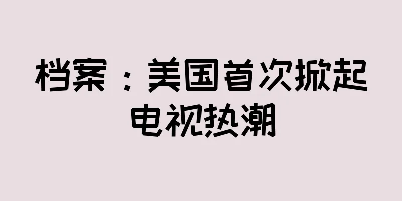 档案：美国首次掀起电视热潮
