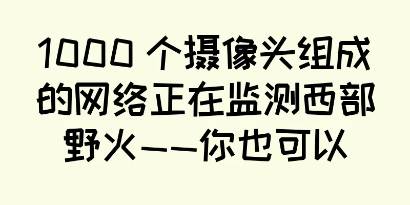 1000 个摄像头组成的网络正在监测西部野火——你也可以