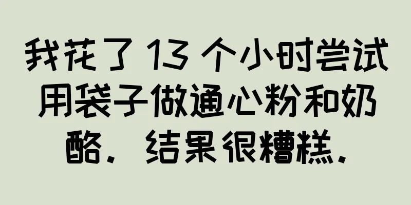 我花了 13 个小时尝试用袋子做通心粉和奶酪。结果很糟糕。
