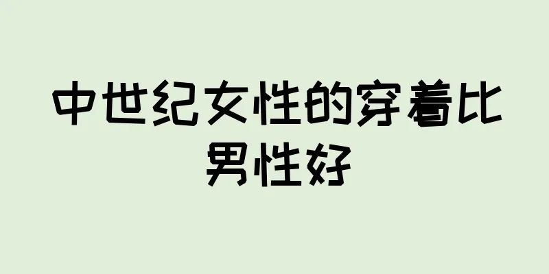 中世纪女性的穿着比男性好