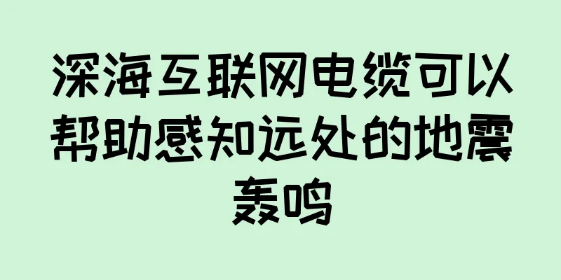 深海互联网电缆可以帮助感知远处的地震轰鸣