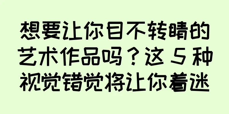 想要让你目不转睛的艺术作品吗？这 5 种视觉错觉将让你着迷