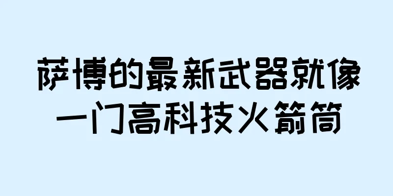 萨博的最新武器就像一门高科技火箭筒