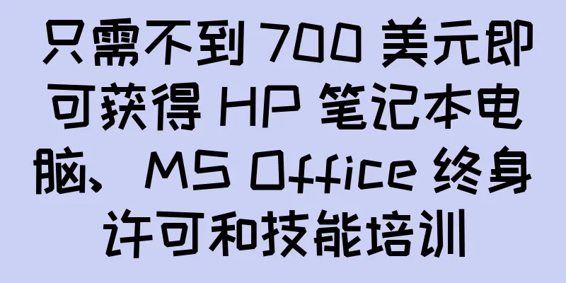 只需不到 700 美元即可获得 HP 笔记本电脑、MS Office 终身许可和技能培训