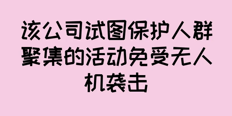 该公司试图保护人群聚集的活动免受无人机袭击