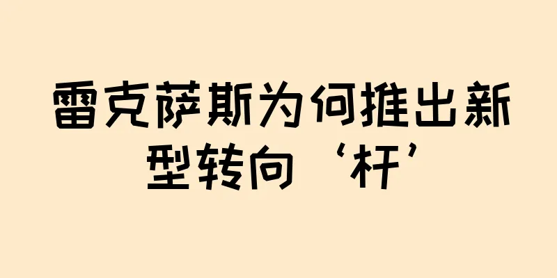 雷克萨斯为何推出新型转向‘杆’