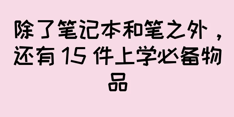 除了笔记本和笔之外，还有 15 件上学必备物品