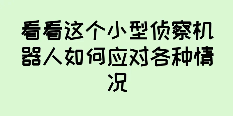 看看这个小型侦察机器人如何应对各种情况