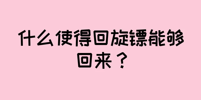 什么使得回旋镖能够回来？
