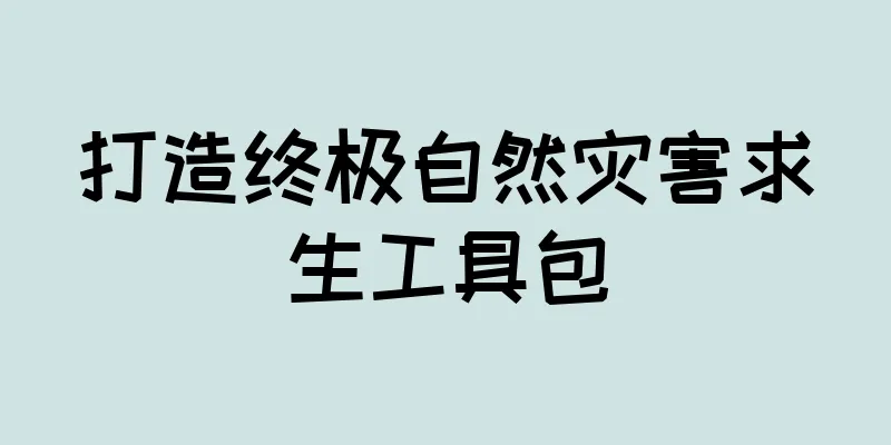打造终极自然灾害求生工具包