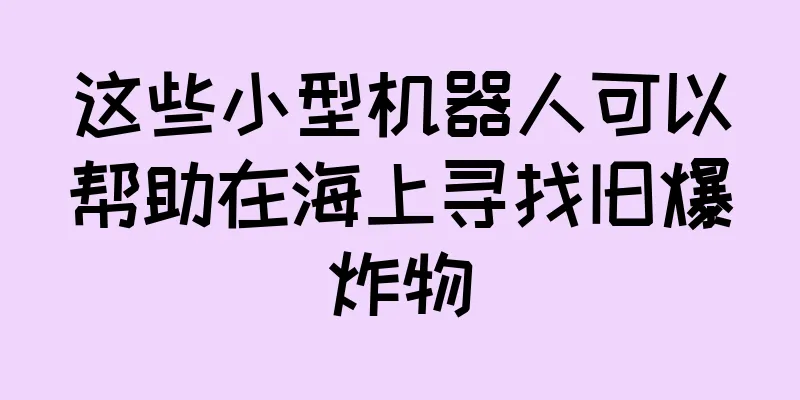这些小型机器人可以帮助在海上寻找旧爆炸物