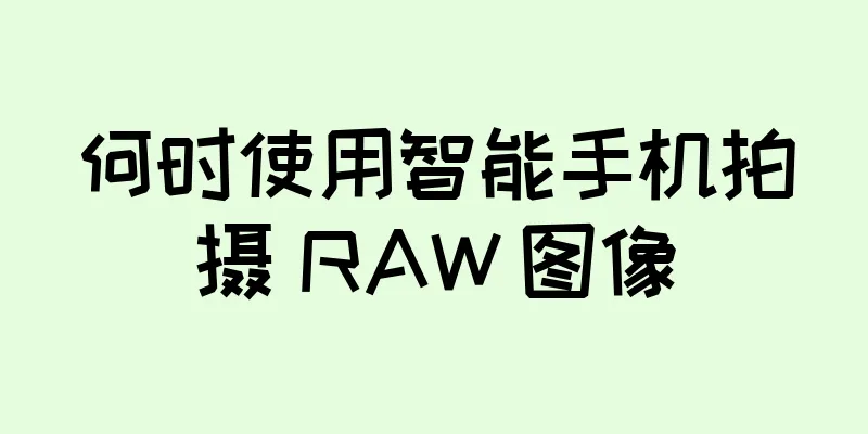 何时使用智能手机拍摄 RAW 图像