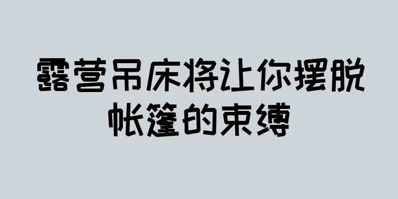 露营吊床将让你摆脱帐篷的束缚