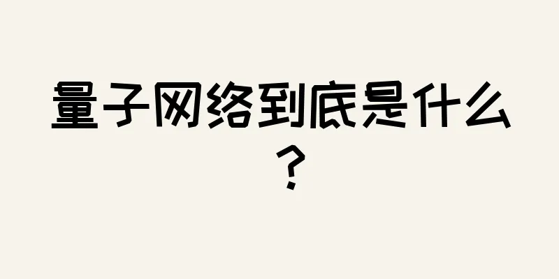 量子网络到底是什么？