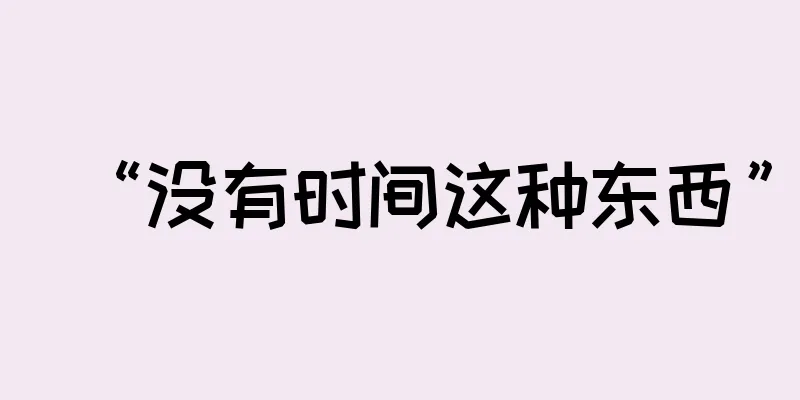 “没有时间这种东西”