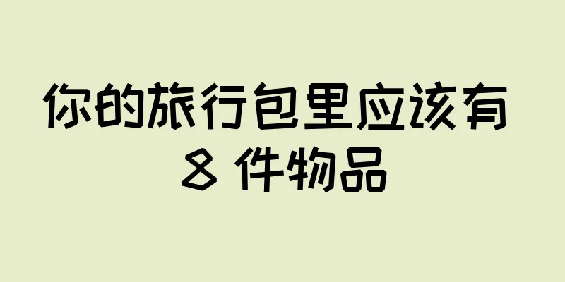 你的旅行包里应该有 8 件物品
