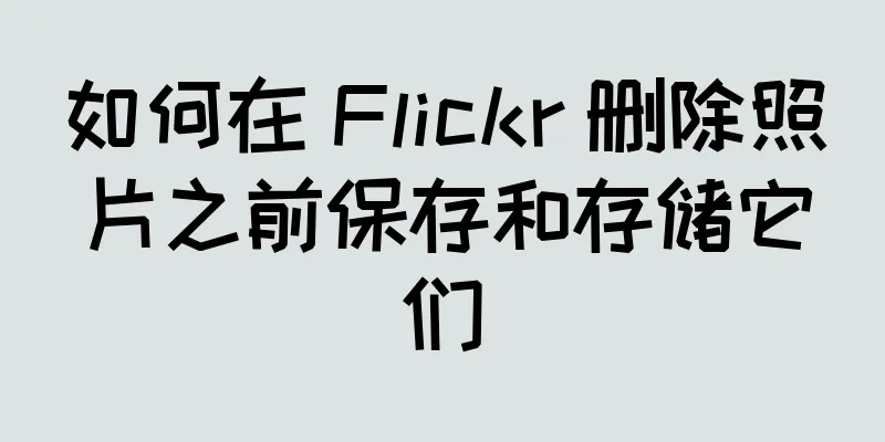 如何在 Flickr 删除照片之前保存和存储它们
