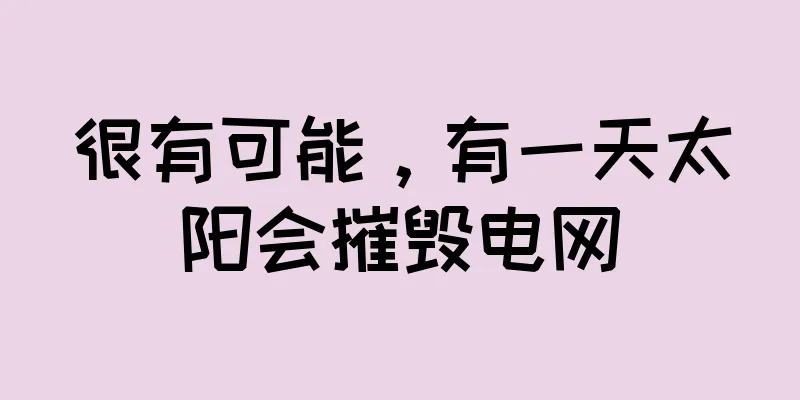 很有可能，有一天太阳会摧毁电网