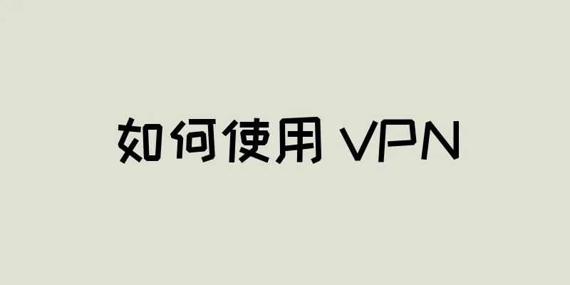 如何使用 VPN