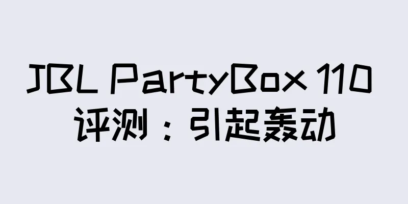 JBL PartyBox 110 评测：引起轰动