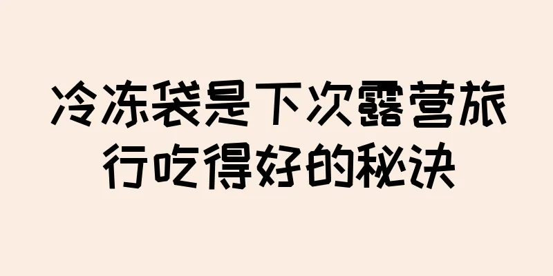 冷冻袋是下次露营旅行吃得好的秘诀