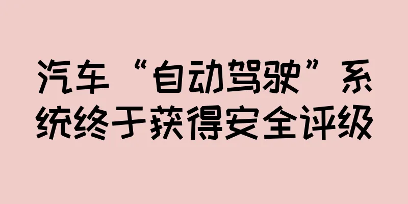 汽车“自动驾驶”系统终于获得安全评级