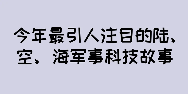 今年最引人注目的陆、空、海军事科技故事