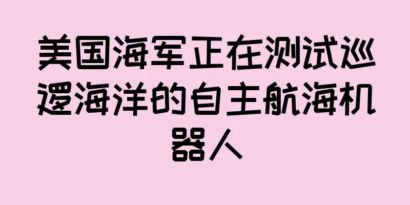美国海军正在测试巡逻海洋的自主航海机器人