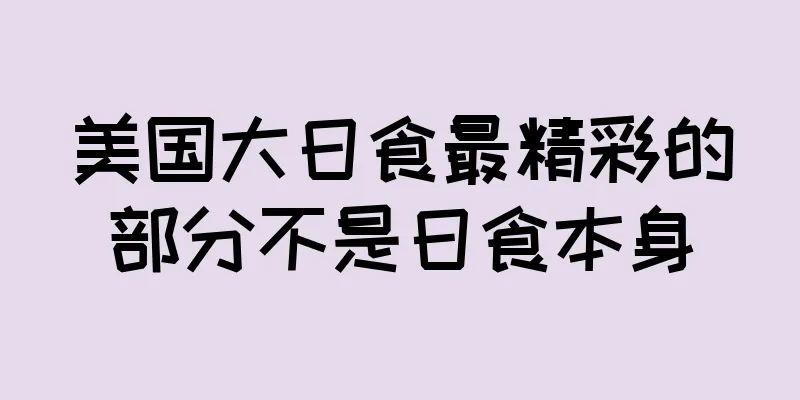 美国大日食最精彩的部分不是日食本身