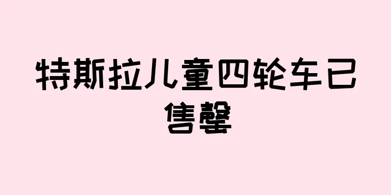 特斯拉儿童四轮车已售罄