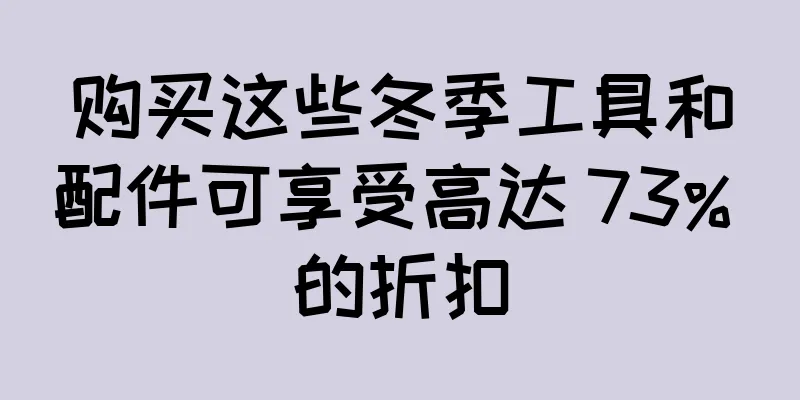 购买这些冬季工具和配件可享受高达 73% 的折扣