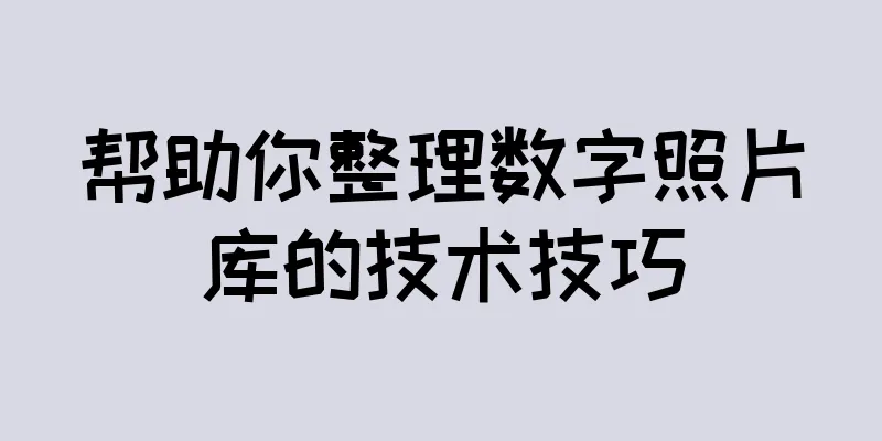 帮助你整理数字照片库的技术技巧