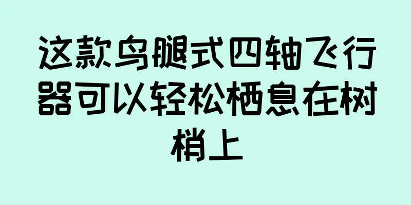 这款鸟腿式四轴飞行器可以轻松栖息在树梢上