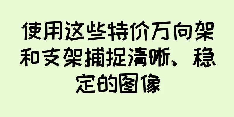 使用这些特价万向架和支架捕捉清晰、稳定的图像