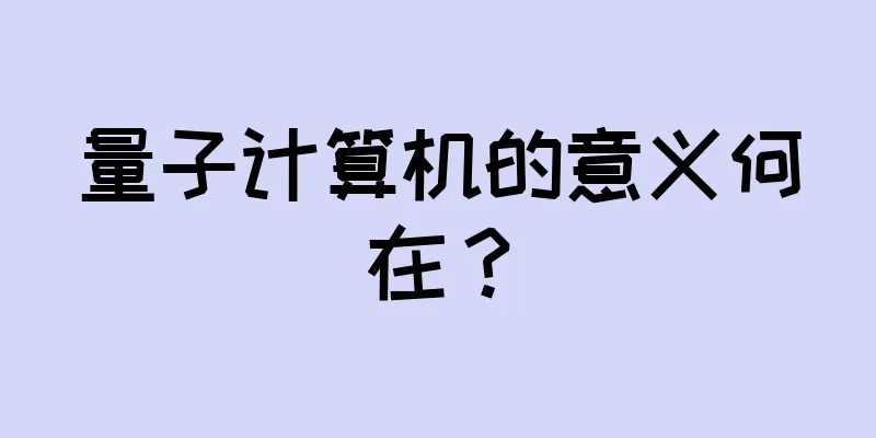 量子计算机的意义何在？