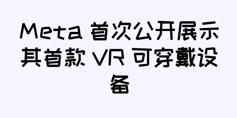 Meta 首次公开展示其首款 VR 可穿戴设备
