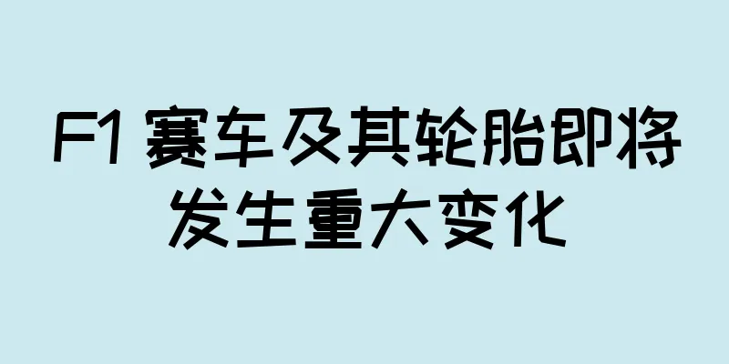F1 赛车及其轮胎即将发生重大变化