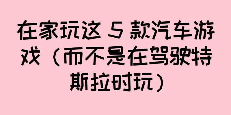 在家玩这 5 款汽车游戏（而不是在驾驶特斯拉时玩）