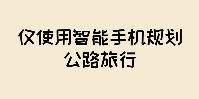 仅使用智能手机规划公路旅行