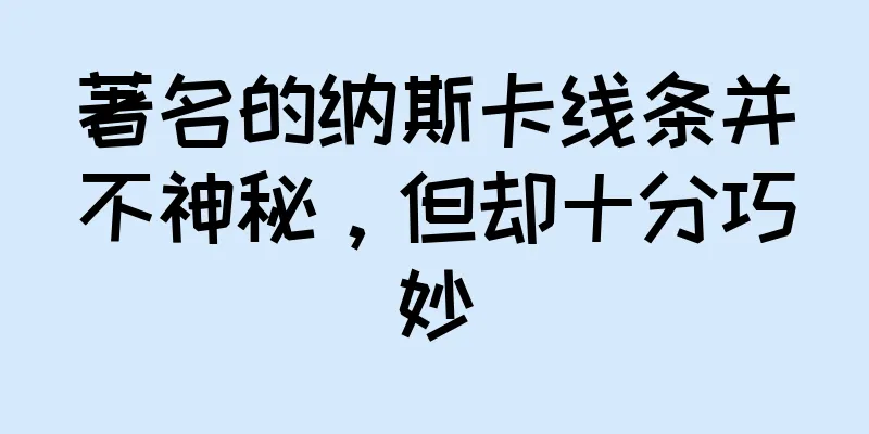 著名的纳斯卡线条并不神秘，但却十分巧妙