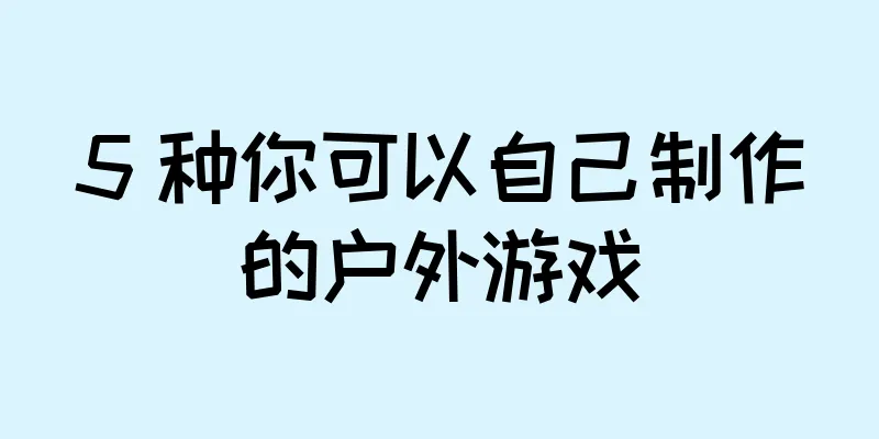 5 种你可以自己制作的户外游戏