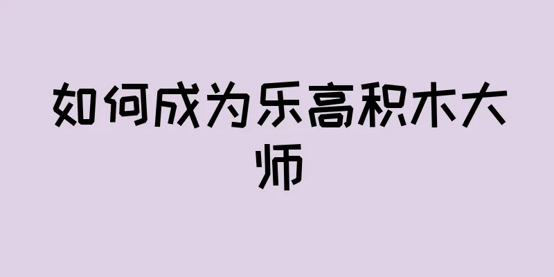 如何成为乐高积木大师