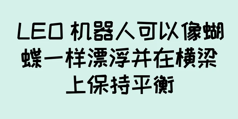 LEO 机器人可以像蝴蝶一样漂浮并在横梁上保持平衡