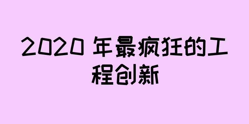 2020 年最疯狂的工程创新