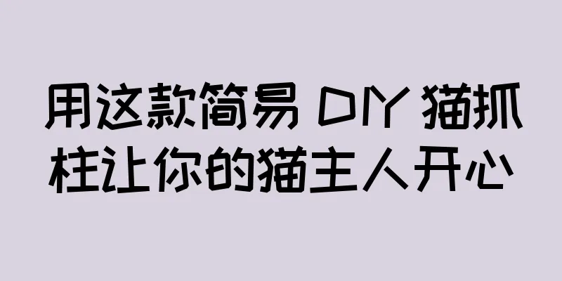 用这款简易 DIY 猫抓柱让你的猫主人开心