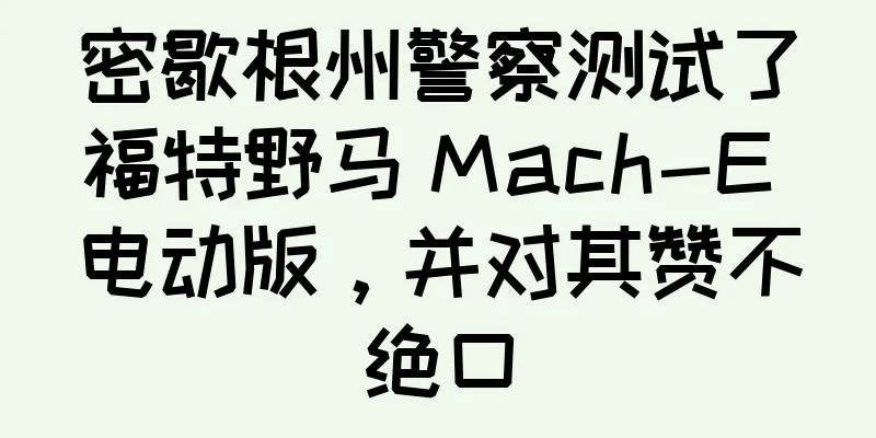 密歇根州警察测试了福特野马 Mach-E 电动版，并对其赞不绝口