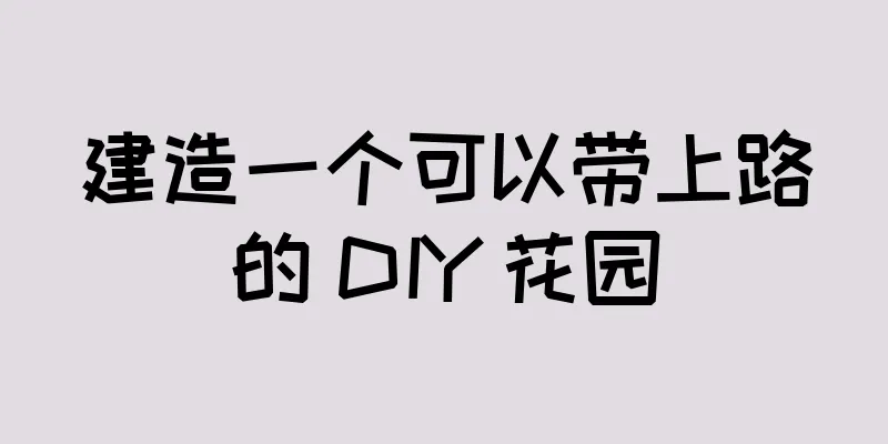 建造一个可以带上路的 DIY 花园
