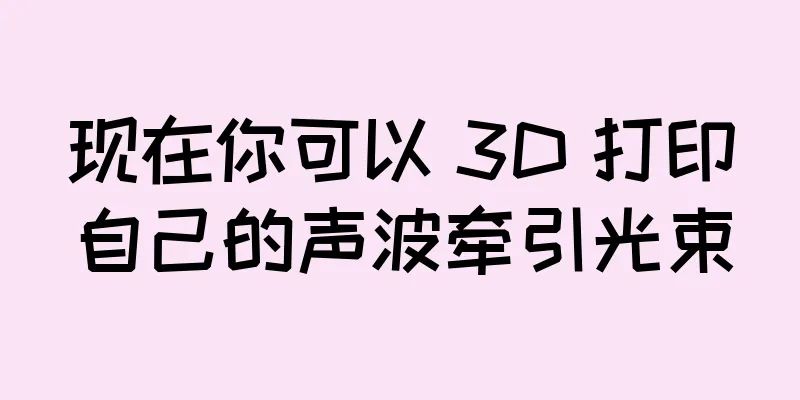 现在你可以 3D 打印自己的声波牵引光束