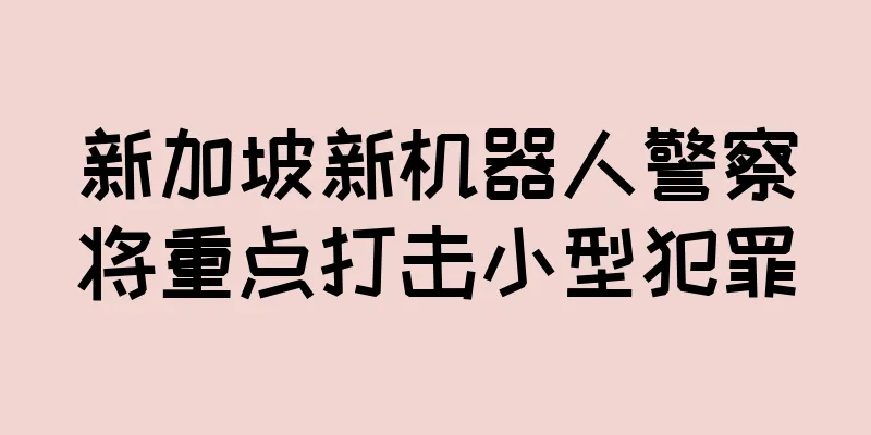 新加坡新机器人警察将重点打击小型犯罪