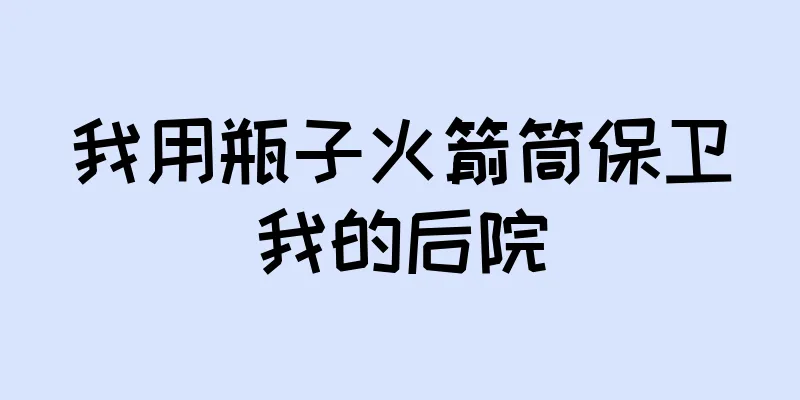 我用瓶子火箭筒保卫我的后院